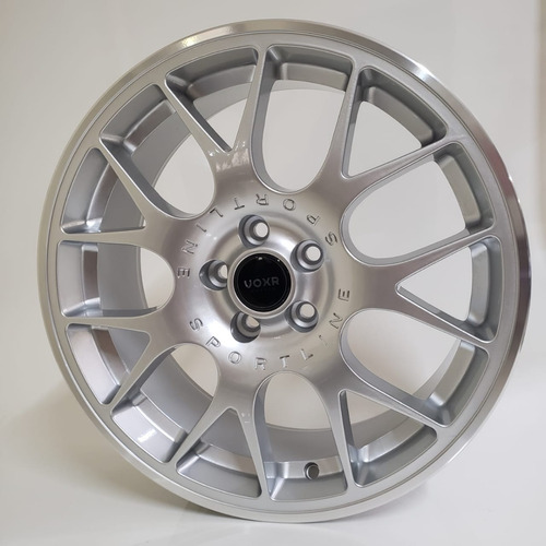 Rodas Voxr Volks Fox Golf Polo Aro 17 5x100 (jogo) + Bicos Cor Prata Com Diamantado