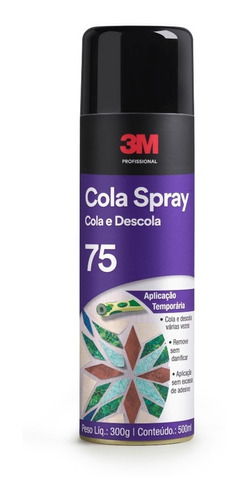 Adesivo Spray 3m 75 Cola Reposicionavel Silk Sublimação 300g