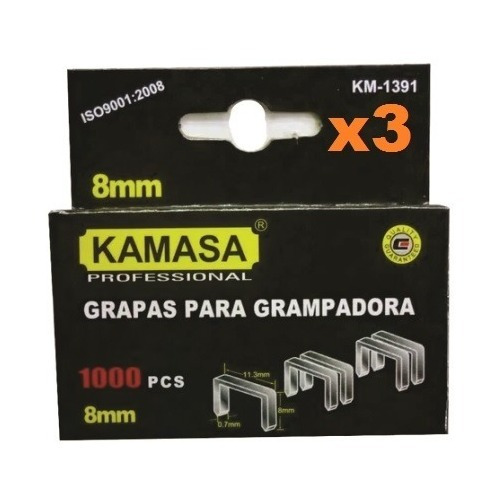 Repuesto Corchetes Engrapadora Carpintera 3000pz 0.7x8mm