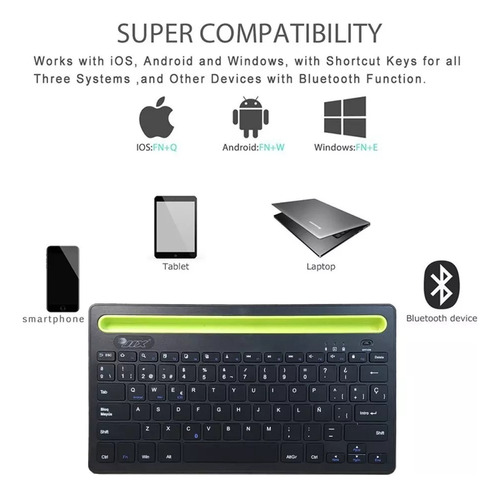 Teclado Inalámbrico Multidispositivo Bluetooth Recargable 78
