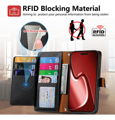 . Funda De Piel Tipo Cartera For Teléfono Sharp Aquos .