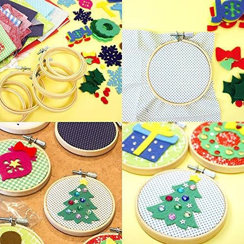 Similane Juego 12 Aro Bambu Para Bordado Punto Cruz 3.0 In