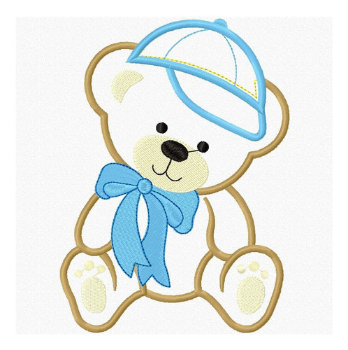 Matriz Bordado Zcz 0664 Urso Com Boné