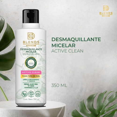Desmaquillante Micelar Blends Botanicare Detox 350 Ml