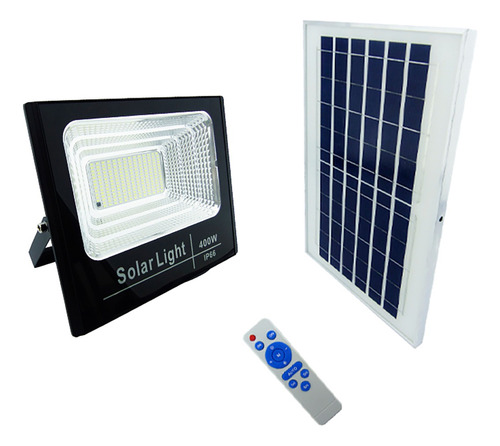 Proyector Solar Led De400watt,194led De Metal Contro Remoto