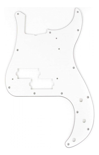 Pickguard De Bajo Precision, 13 Orificios, Blanco, 3 Ca...