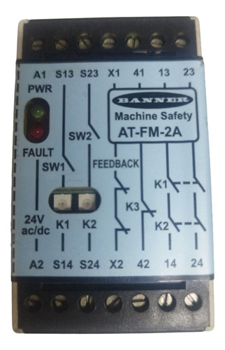 Banner Machine Safety At-fm-2a, Relevador De Seguridad Usado