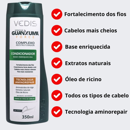 Kit Guanxuma Cabelos Normais A Oleosos 4 Itens