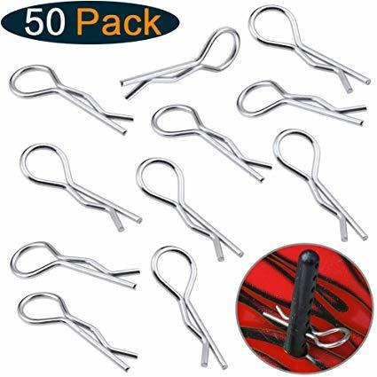 50-pack Hobbypark Metal 1/12 1/10 Clips Cuerpo Inclinado Elá