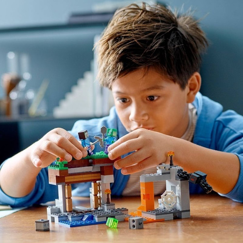 Kit De Construcción Lego Minecraft La Mina Abandonada 21166