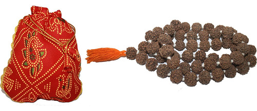 Gri9 Nepali 5 Mukhi (cara, Panchmukhi) Rudraksha Japa Mala (