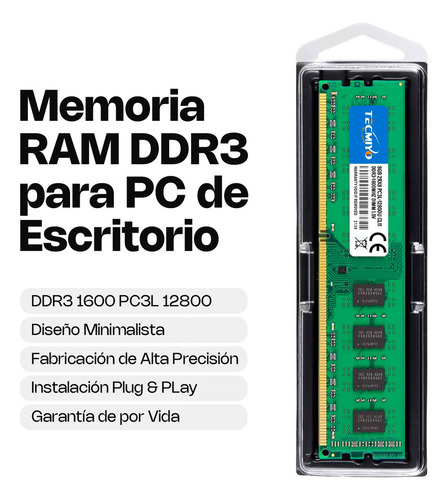 Memoria Ram Ddr3 8gb 1600 Mhz Para Escritorio Udimm