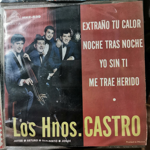 Disco 45 Rpm: Los Hermanos Castro- Extraño Tu Calor
