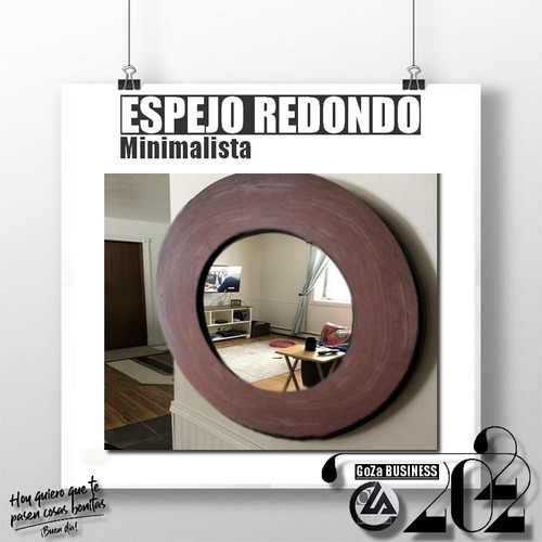 Espejo Redondo Minimalista Decoracion 50v