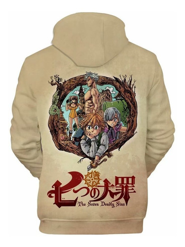 Anime Los Siete Pecados Deadly Sudadera Con Capucha De Impre