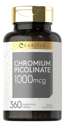 Picolinato De Ultra Cromo 1000 Mcg 360 Tabletas,carlyle