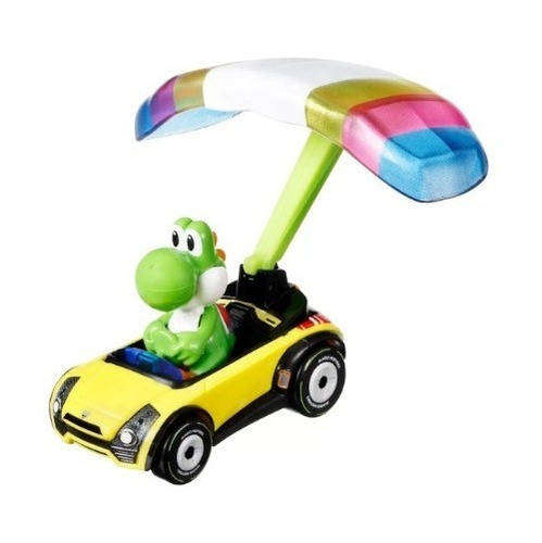 Hot Wheels Mariokart Yoshi Sports Coupe + Parafoil