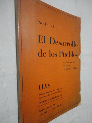 Revista Cias N° 163-164 - Julio De 1967 Pablo Vi