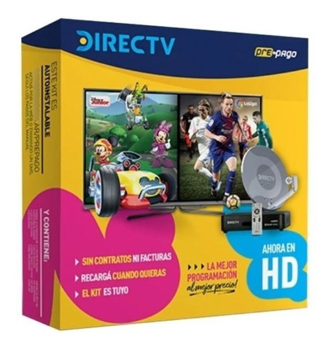 Directv Prepago Hd Kit Antena Decodificador Completo Origina
