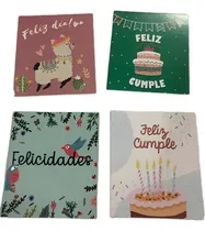 Comprar Pack X 20 Tarjetas Feliz Cumple Feliz Dia  De 6 X6 Cm