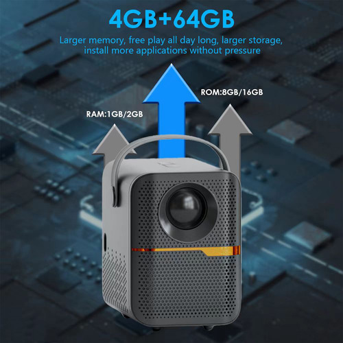 Projetor Com Decodificação 4k: Suporte Ao Sistema Wifi Andro
