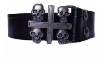 Comprar Cinto Cuatro Calaveras \u002F Lonja De Cuero \u002F Hebilla Cambiable