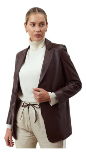  Comma Sacon Blazer Cruzado Paño Small Mujer  