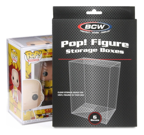 Protector Marca Bcw Para Funko Pop Semirrígido 6 Piezas 