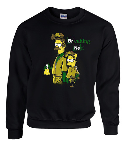 Sudadera Básica Dtf Los Simpson Breaking Ned Breaking Bad M1