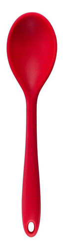 Colher De Silicone Antiaderente Para Arroz 27,5cm Vermelho