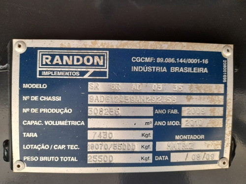 Imagem 5 de 5 de Carreta Graneleira Randon Ano2010 12,40mt