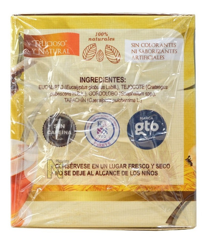 Imagen 4 de 5 de (5 Piezas) Te Abango 100% Natural (36 Sobres) Therbal