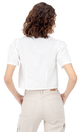 Blusa Corta Sleeve Con Perlas Para Dama Forever 21