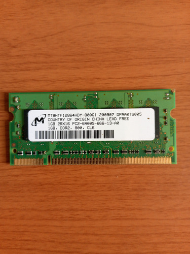 Memoria Ram Ddrii 1gb 800mhz Laptop