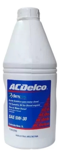 Bidon Aceite Acdelco Sintetico 1lt 5w30 Dexos2 (f50d2) 100% 