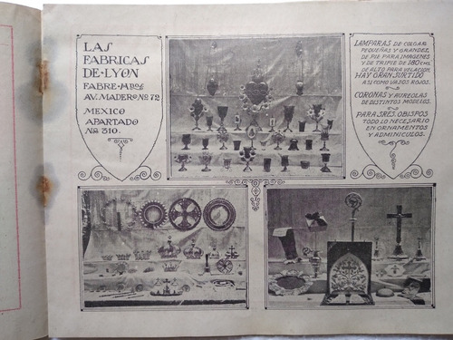 Antiguo Catálogo De Las Fábricas De Lyon Objetos Religiosos (Usado)