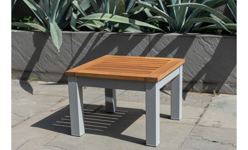 Sala Exterior De Jardin Modular Barcelona Aluminio Y Madera Estructura Gris