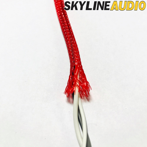 Imagen 3 de 7 de Nylon Malla Cubre Cable Piel De Serpiente Rojo 05mm X-1m 3d