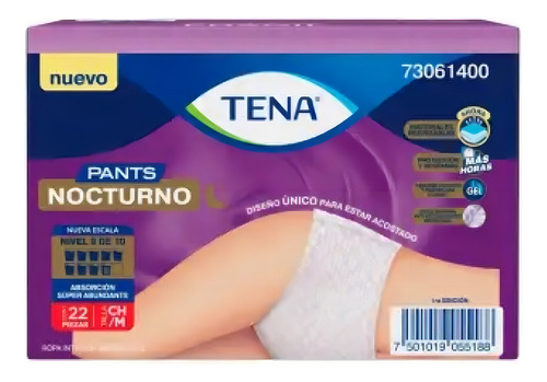 Ropa Interior Tena Pants Nocturno Talla Ch/m 22pzas