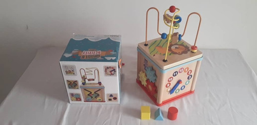 Imagen 1 de 4 de Juguete Wooden Activity Cube Cubo Didactico