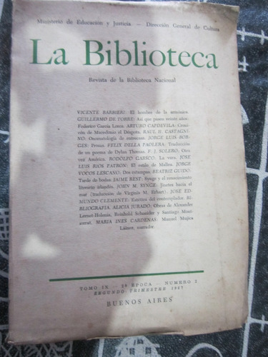 Revista La Biblioteca - Biblioteca Nacional 