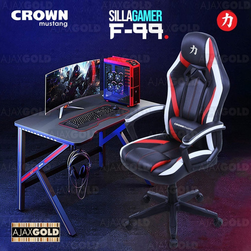 Imagen 7 de 10 de Silla Gamer Escritorio Sillon Ergonomica Con Cuero Sintetico