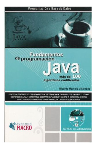 Libro Fundamentos De Programación Java Original