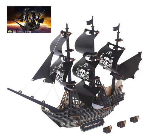 Rompecabezas 3d Piratas Barco: La Maldición De La Perla Negr