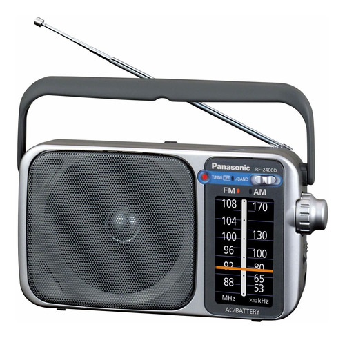 Radio Panasonic. Individual Plateado