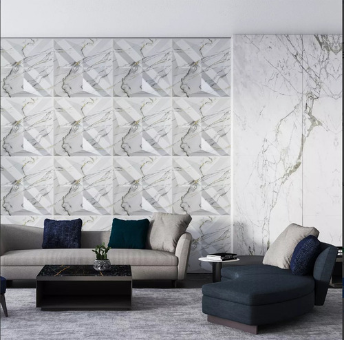 16pcs Panel Decorativo Pvc 3d Marmol Mod153 4m2 + Cinta Mármol Mármol