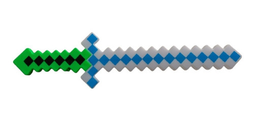 Espada Minecraft Com Som E Luz De Led Iantil Top Cor Verde