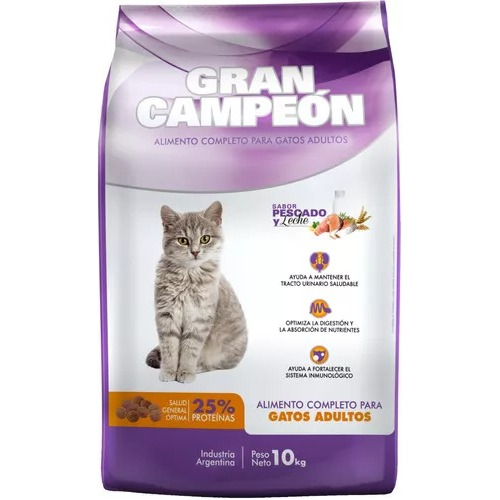 Alimento Gran Campeón Gato Adulto X 10kg