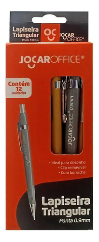 Lapiseira 09mm Jocar Técnica Triangular 4 Cor Cx Com 12