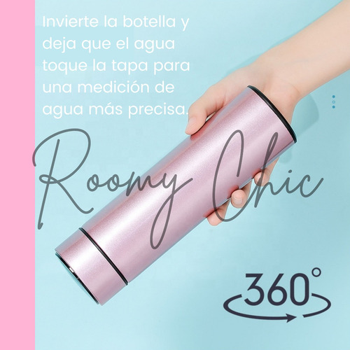 Termo Inteligente Digital Lector De Temperatura Pantalla Led Color Azul Marino Mate 500 ml